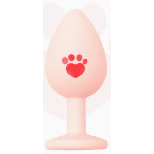 Анальная ювелирка Силикон Paw Pink L (цвет камня в ассортименте)