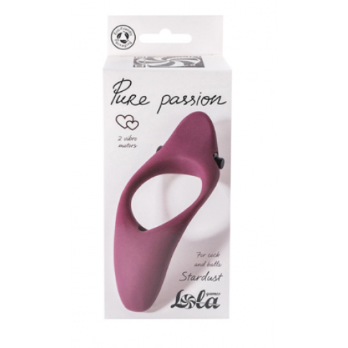 Эрекционное виброкольцо Pure Passion Stardust red wine