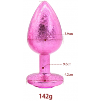 Анальная ювелирка Purple ice L (цвет камня в ассортименте)