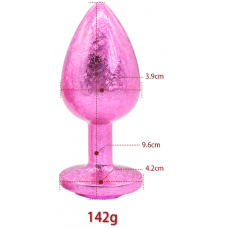 Анальная ювелирка Purple ice L (цвет камня в ассортименте)