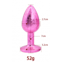 Анальная ювелирка Purple ice S (цвет камня в ассортименте)