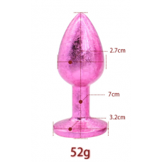Анальная ювелирка Purple ice S (цвет камня в ассортименте)