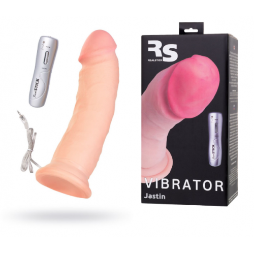 Фаллос Realstick Elite Jastin вибратор на присоске - 21 см.