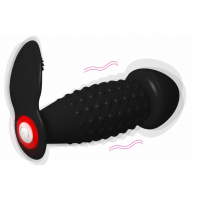Массажер простаты Ribb Dick на ДУ черный 8 см