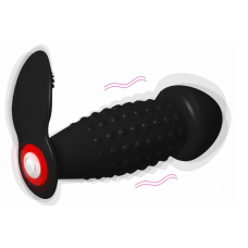 Массажер простаты Ribb Dick на ДУ черный 8 см