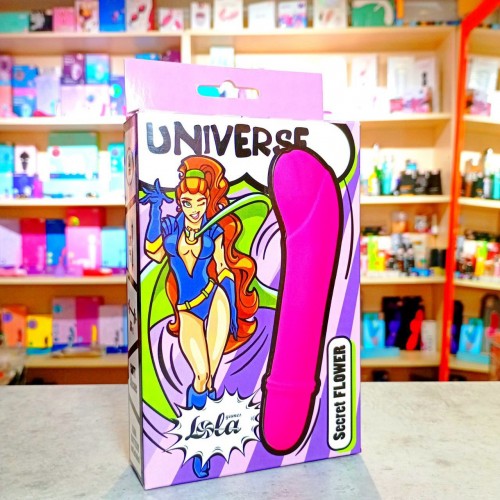 Розовый мини-вибратор Universe Secret Flower - 12,6 см.