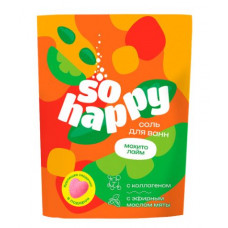 Соль для ванн с коллагеном «SOHappy» Мохито лайм 500 г