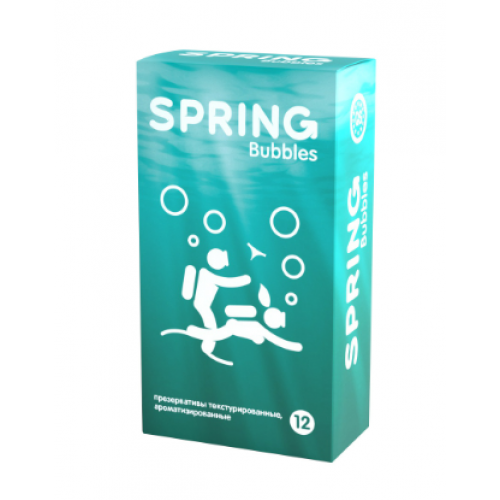 Презервативы SPRING Bubbles, 12 шт (с пупырышками)