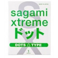 Презерватив Sagami Xtreme Type-E с точками - 1 шт.