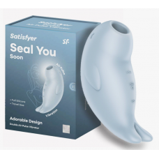 Вакуумный стимулятор клитора Satisfyer Seal you soon, голубой