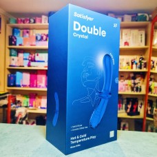 Satisfyer - Double Crystal синий стеклянный фаллос 20 см Satisfyer - Double Crystal синий стеклянный фаллос 20 см