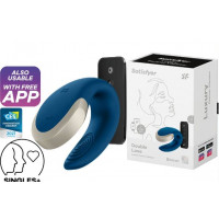 Satisfyer Double Love Blue с управлением через приложение