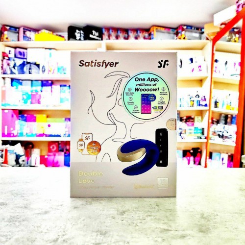 Satisfyer Double Love Blue с управлением через приложение