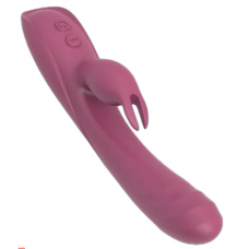 Малиновый вибратор-кролик Static G