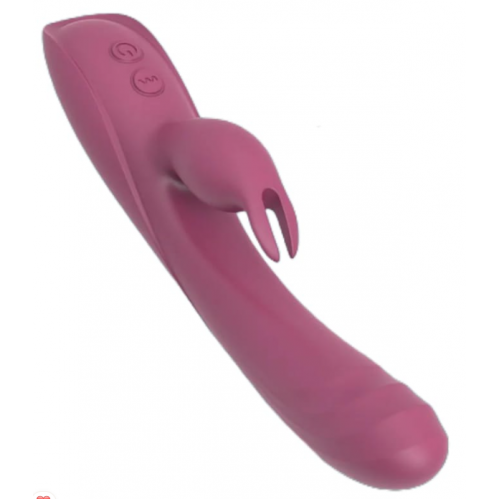 Малиновый вибратор-кролик Static G