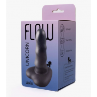 Черный нереалистичный дилдо Unicorn Max Flow - 12,5 см