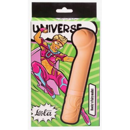 Бежевый мини вибратор Universe Rockys (usb зарядка)