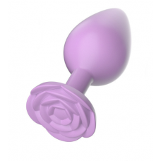 Анальная ювелирка Силикон Violet Garden Rose L (цвет камня в ассортименте)
