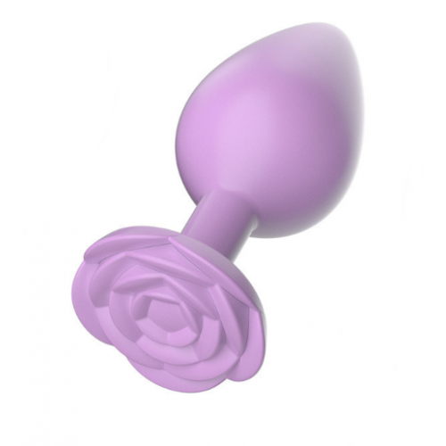 Анальная ювелирка Силикон Violet Garden Rose L (цвет камня в ассортименте)