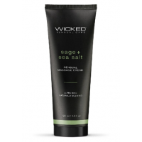 Уходовый и массажный легкий крем WICKED Sage & Sea Salt 120 мл для двоих