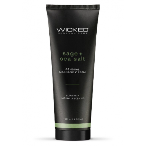 Уходовый и массажный легкий крем WICKED Sage & Sea Salt 120 мл для двоих