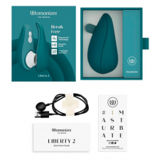 Вакуумно-волновой массажер Womanizer Liberty 2 зеленый хром