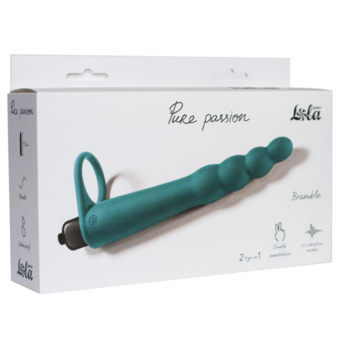 Зеленая вибронасадка для двойного проникновения Bramble - 16,5 см.