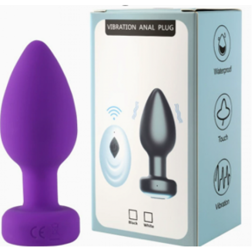 Анальная вибропробка Zinger purple на ДУ