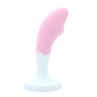 Анальная ювелирка Силикон bi color размера M - Dick P 9.5 см (цвет камня в ассортименте)
