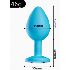 Анальная ювелирка Blue Violet M