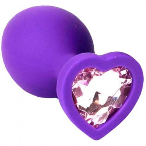 Анальная ювелирка silikon S violet\pink hart