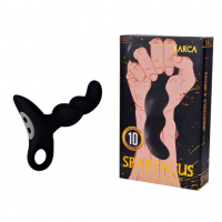 Черный силиконовый анальный вибромассажер barca (ПС)