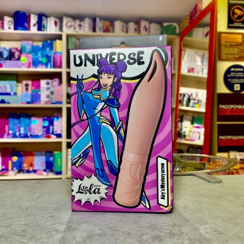 Бежевый мини вибратор Universe Secret Flower - 12,6 см - 4  (usb зарядка)