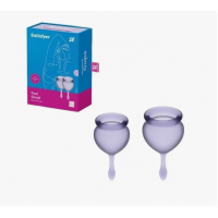 Набор белых менструальных чаш satisfyer Feel good Menstrual Cup