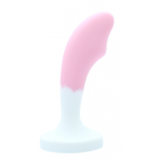 Анальная ювелирка Силикон bi color размера L - Dick P 11 см (цвет камня в ассортименте)