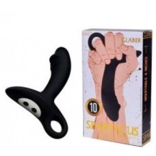 Черный силиконовый анальный вибромассажер Erokay (ПС)