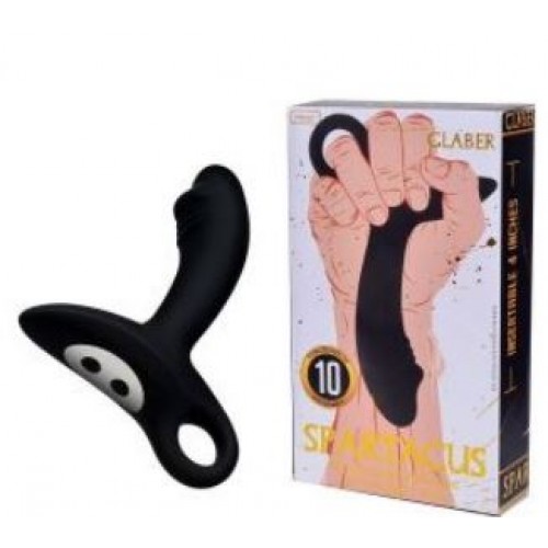 Черный силиконовый анальный вибромассажер Erokay (ПС)