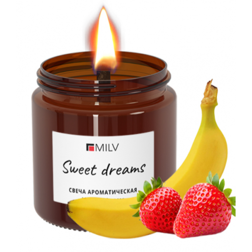 Свеча ароматическая "SWEET DREAMS". 100 мл Milv