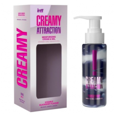 Увлажняющий крем со вкусом ежевики для тела и интимной зоны INTT CREAMY ATTRACTION! 100 мл
