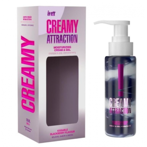 Увлажняющий крем со вкусом ежевики для тела и интимной зоны INTT CREAMY ATTRACTION! 100 мл