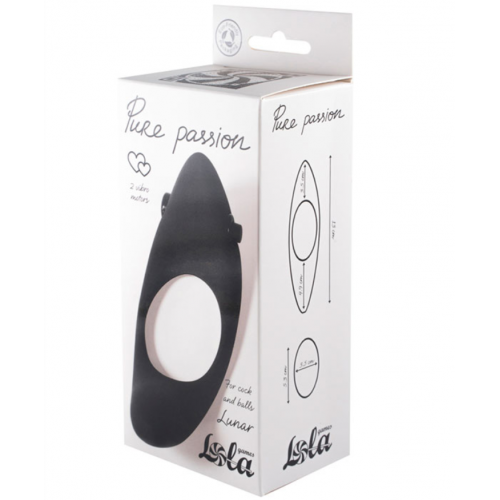 Эрекционное виброкольцо Pure Passion Lunar Black