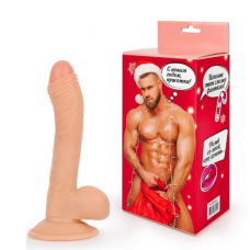 Фаллоимитатор Erowoman с мошонкой на присоске L рабочей части 140 мм D 35 мм ER-30055le