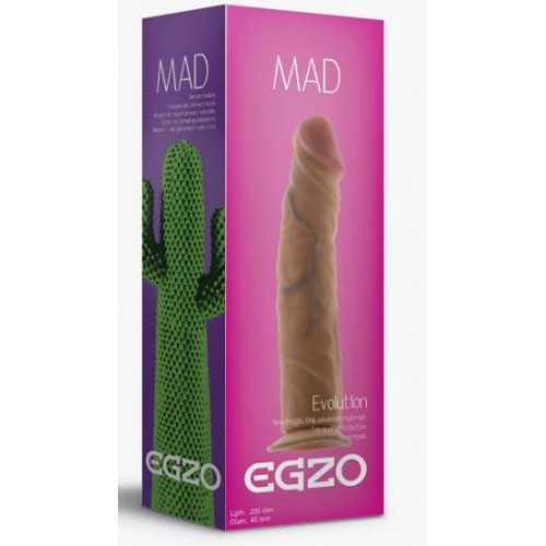 Фаллос крепыш EGZO MAD 23 х 4.5 см