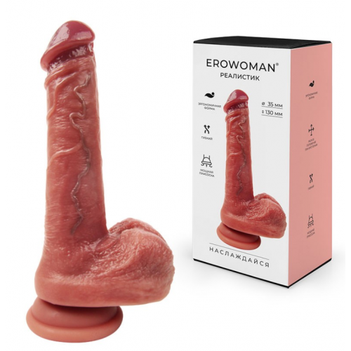 ФАЛЛОИМИТАТОР L 195 мм D 35 мм, арт. ER-30129