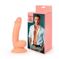 Фаллоимитатор Erowoman с мошонкой на присоске L рабочей части 120 мм D 35 мм ER-30053 LE