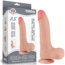 Фаллоимитатор на присоске с мошонкой, TPE, LoveToy LV317209