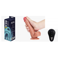 Реалистичный фаллоимитатор с функцией ротации и вибрации с ДУ RP-WBD10066V