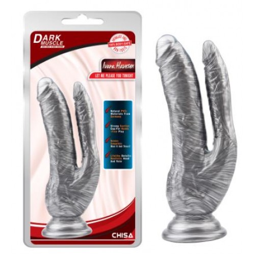 Серебряный анально - вагинальный фаллоимитатор Chisa Ivana Havesex-Silver 19.5 см