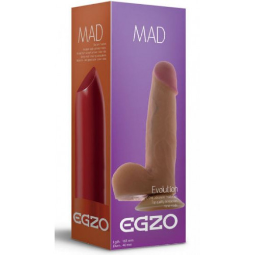 Фаллоимитатор EGZO MAD 18.5 х 4 см