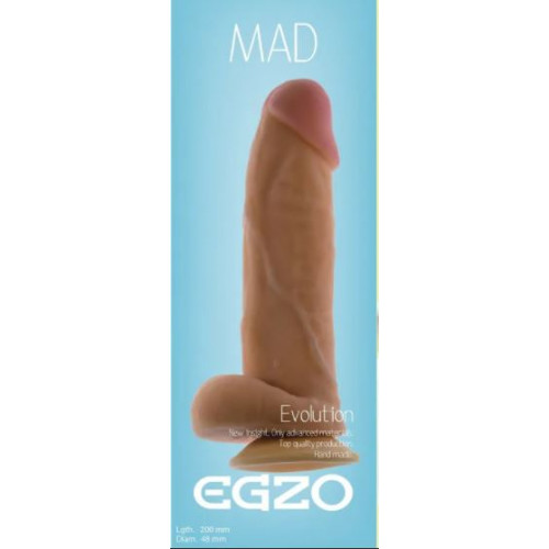 Фаллоимитатор EGZO MAD 20 х 4.8 см